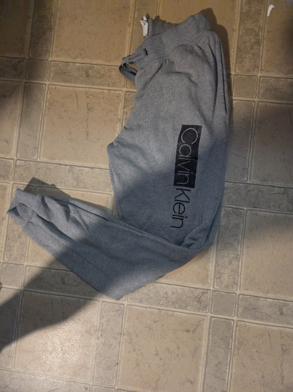 Calvin Klein Light Gray Logo Joggers